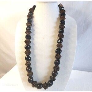 HAWAIIAN BROWN KUKUI NUT LEI FOR LUAU WEDDING GRADUATION Coconut shell beads